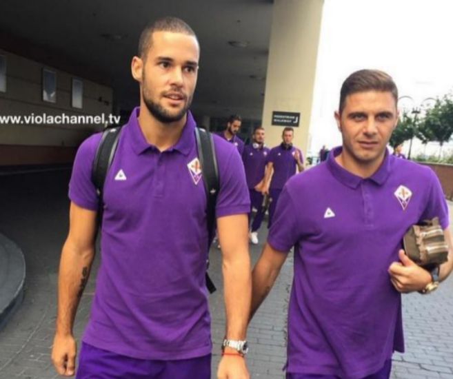 Mario Suarez y Joaquin, jugadores de la Fiorentina