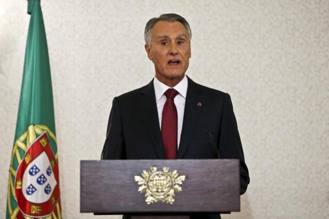 El presidente de Portugal, Anbal Cavaco Silva, se dirige al pas,...