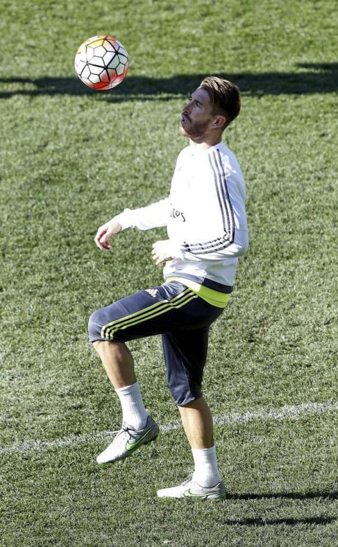 Sergio Ramos, durante un entrenamiento en Melbourne