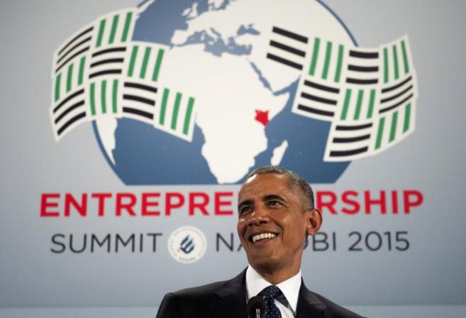 El presidente Obama durante su intervencin en la  Cumbre Mundial de...