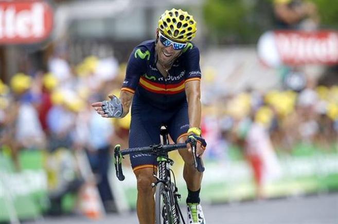 Alejandro Valverde en la 20 etapa del Tour de Francia