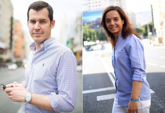 Juan Segovia y Sara Hernndez, los dos candidatos.