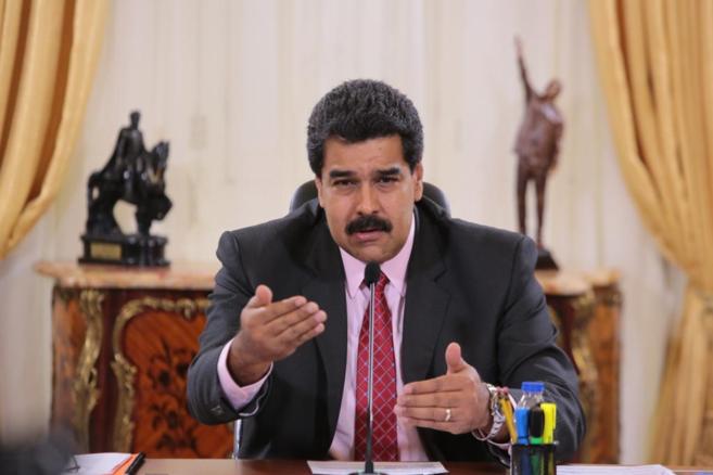 Nicols Maduro durante un acto de gobierno en el Palacio de...
