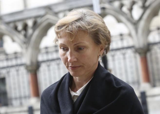 Marina Litvinenko, la viuda de Alexander Litvinenko, abandonando hoy...