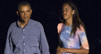 Barack Obama y su hija mayor, Malia, en agosto del ao pasado...
