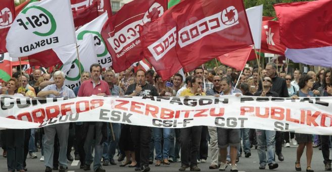 Manifestacion de trabajadores de Correos en 2010
