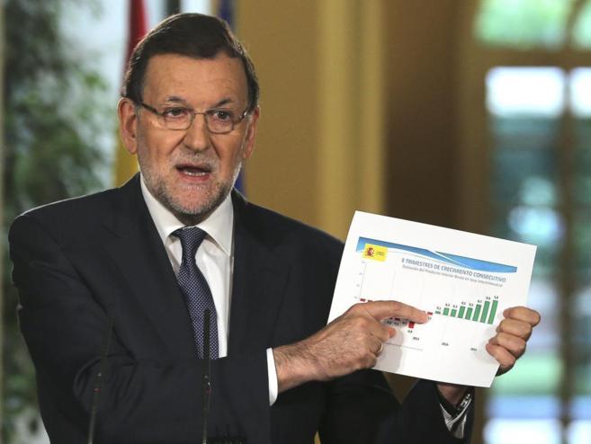 El presidente del Gobierno, Mariano Rajoy, hace balance de su...
