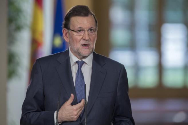 Mariano Rajoy, hoy, en rueda de prensa