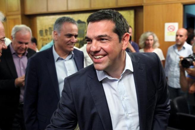 El primer ministro griego Alexis Tsipras, hoy, en Atenas.