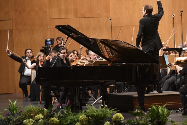 El pianista, Juan Prez Floristn, durante un concierto.