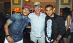 David Dalmau con los jugadores Neymar y Daniel Alves