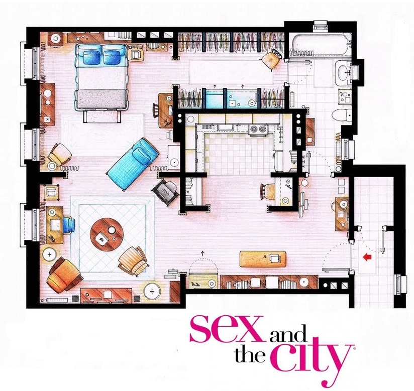 Apartamento de Carrie Bradshaw en 'Sexo en Nueva York'