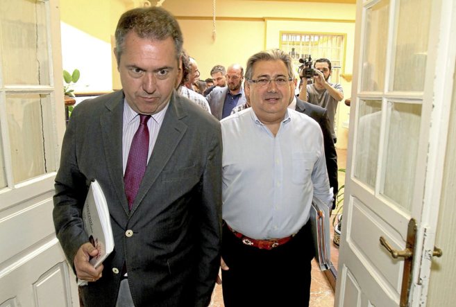 Juan Espadas y Juan Ignacio Zoido, durante la ltima campaa...