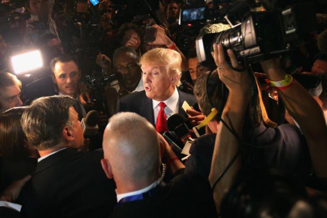 Donald Trump tras el debate de los candidatos republicanos.