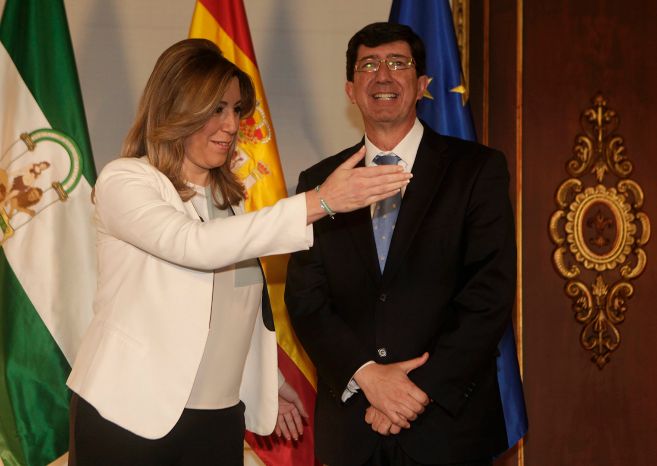 Susana Daz recibe a Juan Marn, lder de Ciudadanos en Andaluca,...