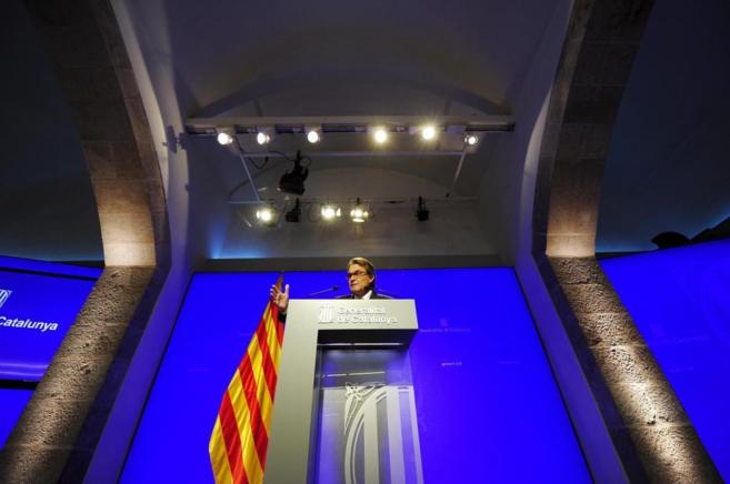 Artur Mas, en una reciente comparecencia ante los medios de...