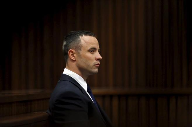 Oscar Pistorius durante el juicio donde se le conden en mayo de 2014