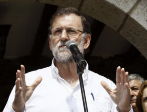 El presidente del Gobierno, Mariano Rajoy, durante su intervencin en...