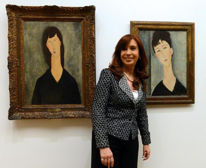 La presidenta de Argentina, en el Museo Nacional de Bellas Artes de...