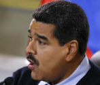 Nicolas Maduro, durante su conferencia en el Palacio de Miraflores.