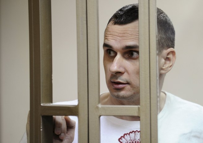 Oleg Sentsov durante es juicio en el tribunal de Rostov on Don.