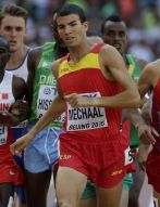 Adel Mechaal durante su participacin en los 1500 metros