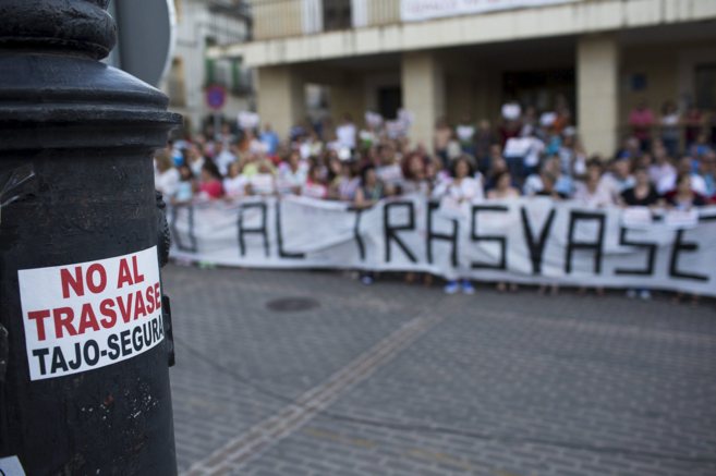 Manifestaciones contra el trasvase en Castilla-La Mancha.