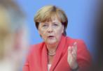 La canciller alemana, Angela Merkel, durante la rueda de prensa anual...