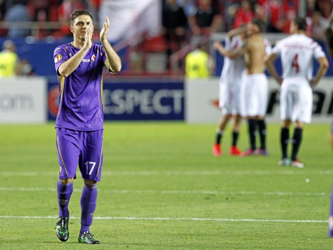 El nuevo jugador del Betis, Joaqun, en un partido con la Fiorentina.