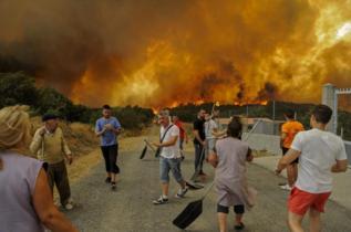 Incendio forestal de Cualedro (Ourense).