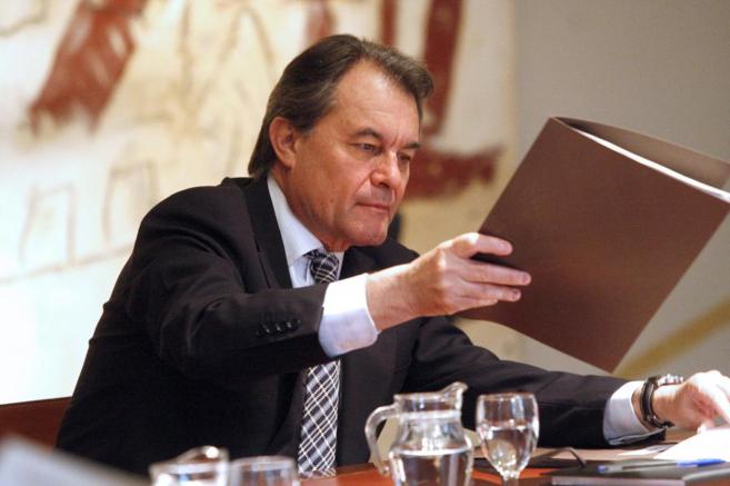 El president Artur Mas en la reunin del Govern en el Palau de las...