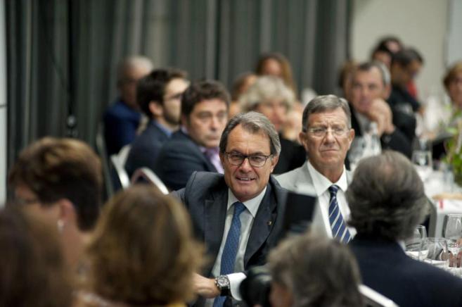 El presidente de la Generalitat, Artur Mas, en una cena coloquio...