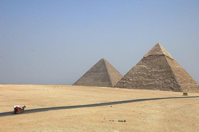 Vista general de las pirámides de Egipto.