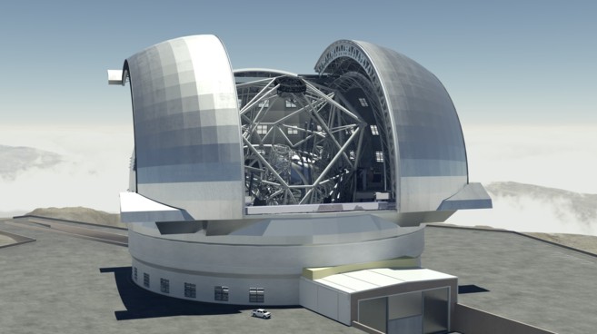 Grfico del Telescopio Europeo Extremadamente Grande ubicado en...