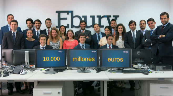Parte del equipo de Ebury, en sus oficinas de Madrid.