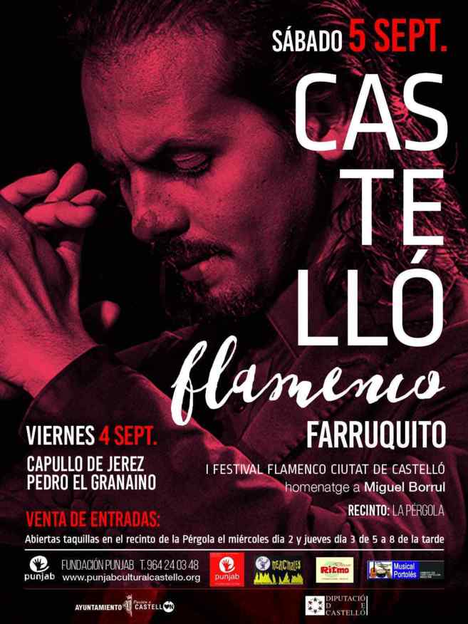 Cartel de las I Jornadas Culturales de Flamenco en Castelln.