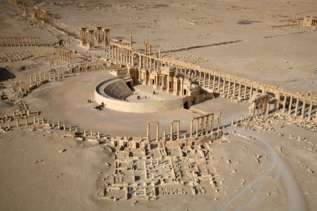 La ciudad de Palmira antes de ser dominada por el IS.
