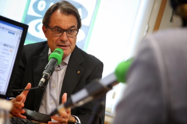 El president Mas en la entrevista con Carlos Alsina, en Onda Cero