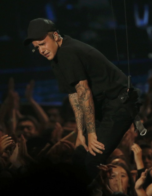 Justin Bieber, durante los MTV Video Music Awards.