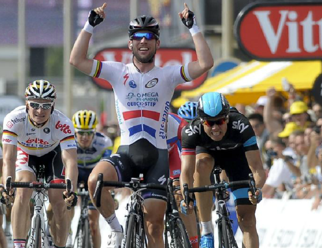 Cavendish, durante una etapa del Tour de Francia 2013.