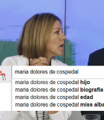 Cospedal y Rajoy, y las sugerencias de Google con sus nombres.