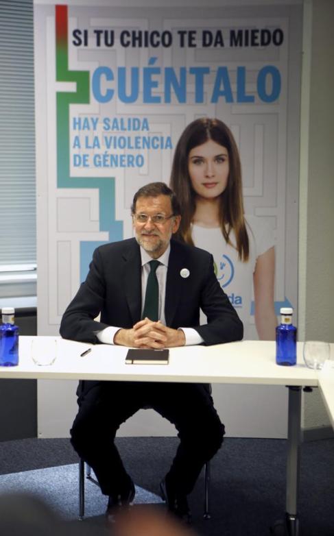 Mariano Rajoy, en la sede del 016.