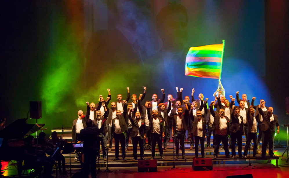 El Mallorca Gay Men's Chorus durante una de sus actuaciones.