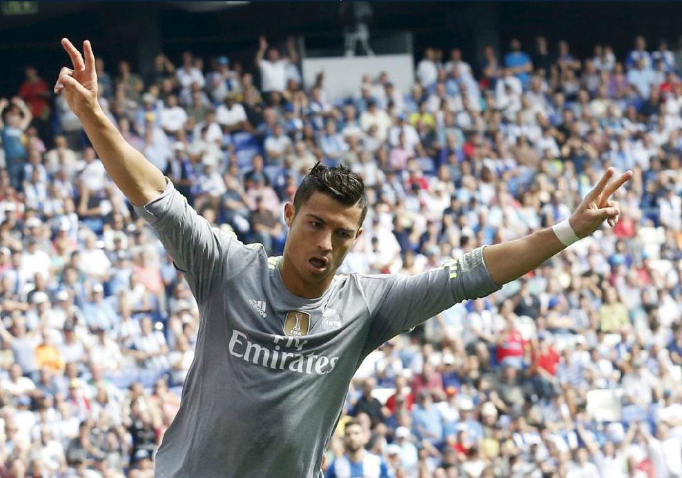 Cristiano Ronaldo ha logrado en Liga dos repokers (Granada, Espanyol),...