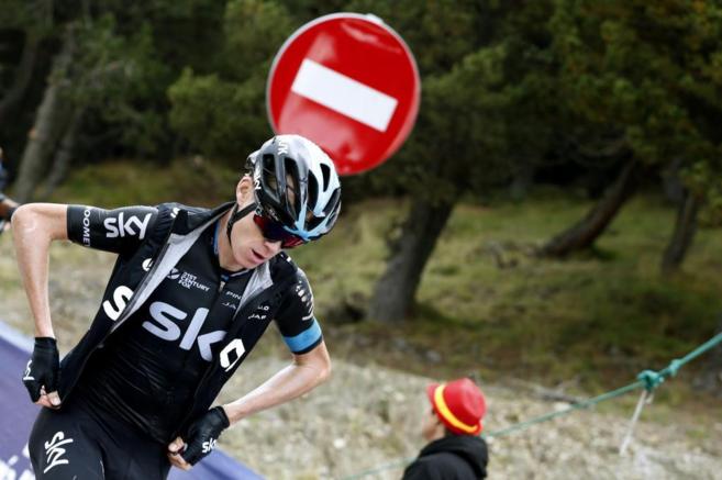Froome, durante la undcima etapa de la Vuelta, ltima que disput.