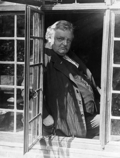 Retrato de Chesterton en 1930, seis aos antes de su muerte