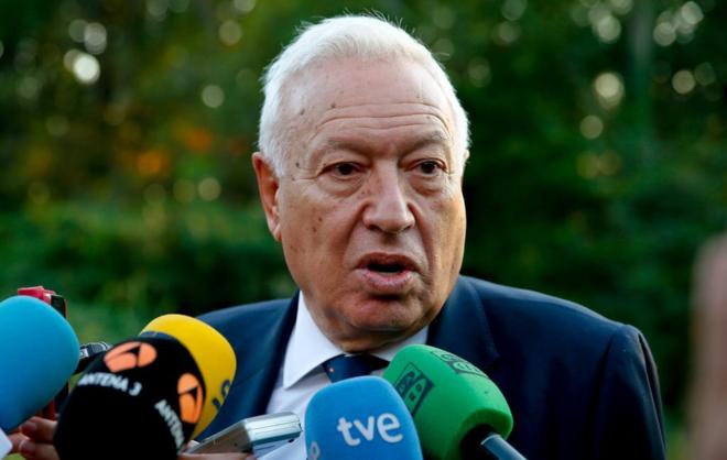 José Manuel García-Margallo atiende a la prensa tras el encuentro de...
