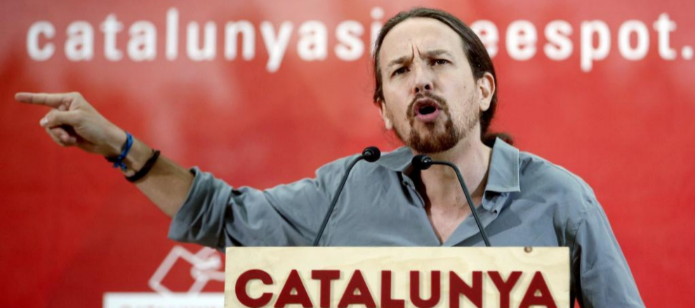 El líder de Podemos en el mitin de Catalunya Sí que es Pot en...