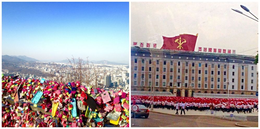 Los jvenes surcoreanos llenan de candados de colores una colina de...