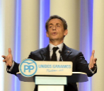 El ex presidente francs Nicolas Sarkozy durante su ltimo acto...